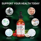 BAWOPA Graviola Soursop Leaf Extract Liquid - Nutritional supplements, Strawberry Flavor, 2 Fl Oz