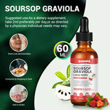 BAWOPA Graviola Soursop Leaf Extract Liquid - Nutritional supplements, Strawberry Flavor, 2 Fl Oz